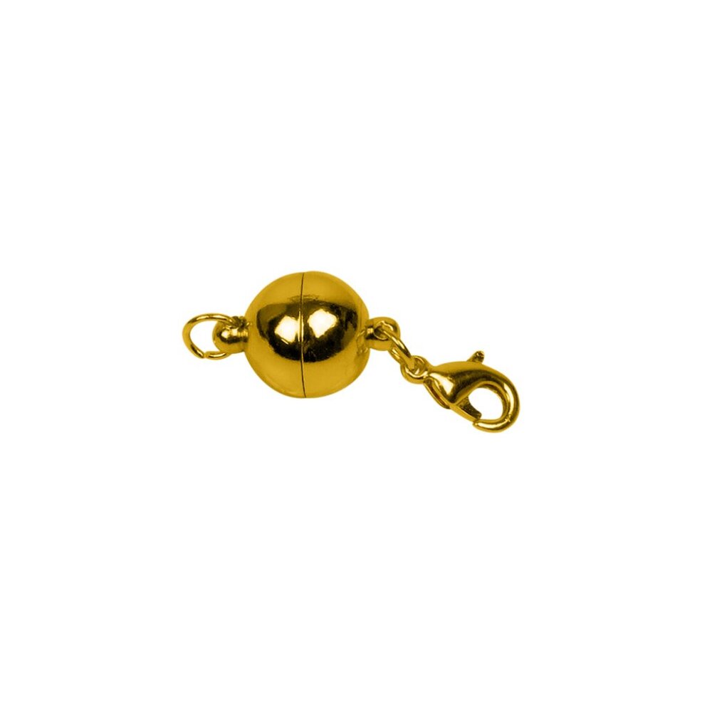 Magnetic Clasps Necklace -NEW- Set of 6 Goldtone - Ball - Bracelet Clasp - Picture 4 of 6